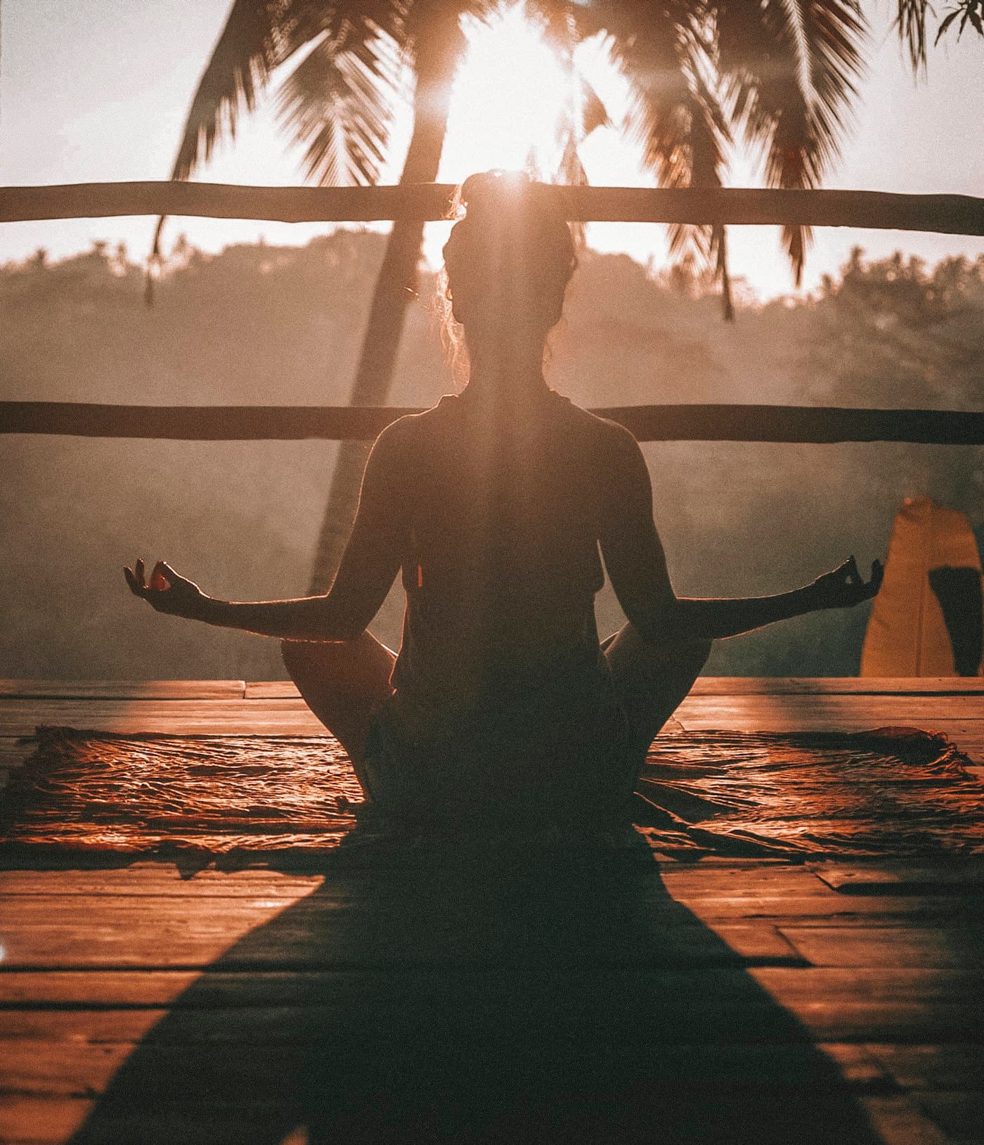 Woman practising yoga
